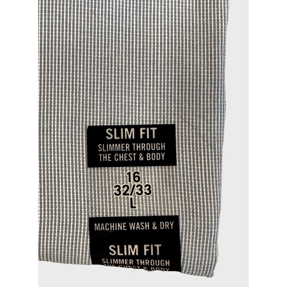 Calvin Klein Men’s Slim Fit Dress Shirt. Size Neck 16” Arm Length 32/33. NWT - Picture 4 of 8